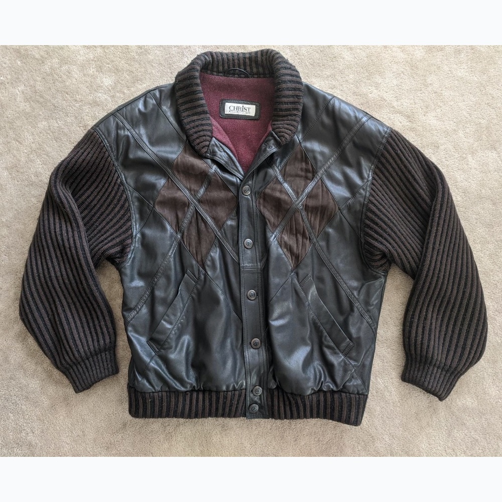 Werner Christ Leader Set “1954” Vintage Men's Leather, Suede, Wool Jacket